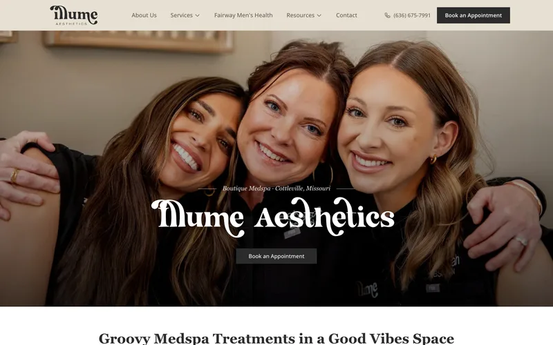 Illume Aesthetics home page in a desktop browser